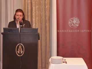 Presentation By Dr. Lina Mendoni At The Maniatakeion Foundation’s Cutting The New Years Pie Event On "Culture As A Tool For Sustainable Development Of Local Communities"  Athenian Club, February 11, 2015 