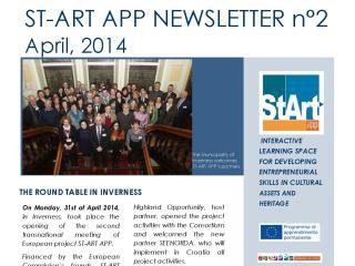 ST-ART APP: NEWSLETTER N°2 –April 7, 2014