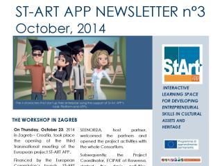 ST-ART APP: NEWSLETTER N°3 – October 23, 2014