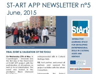 ST-ART APP: NEWSLETTER N°5 – June, 2015