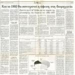 Και το 1993 θα συνεχιστεί η ύφεση στη βιομηχανία σύμφωνα με έρευνα της ICAP